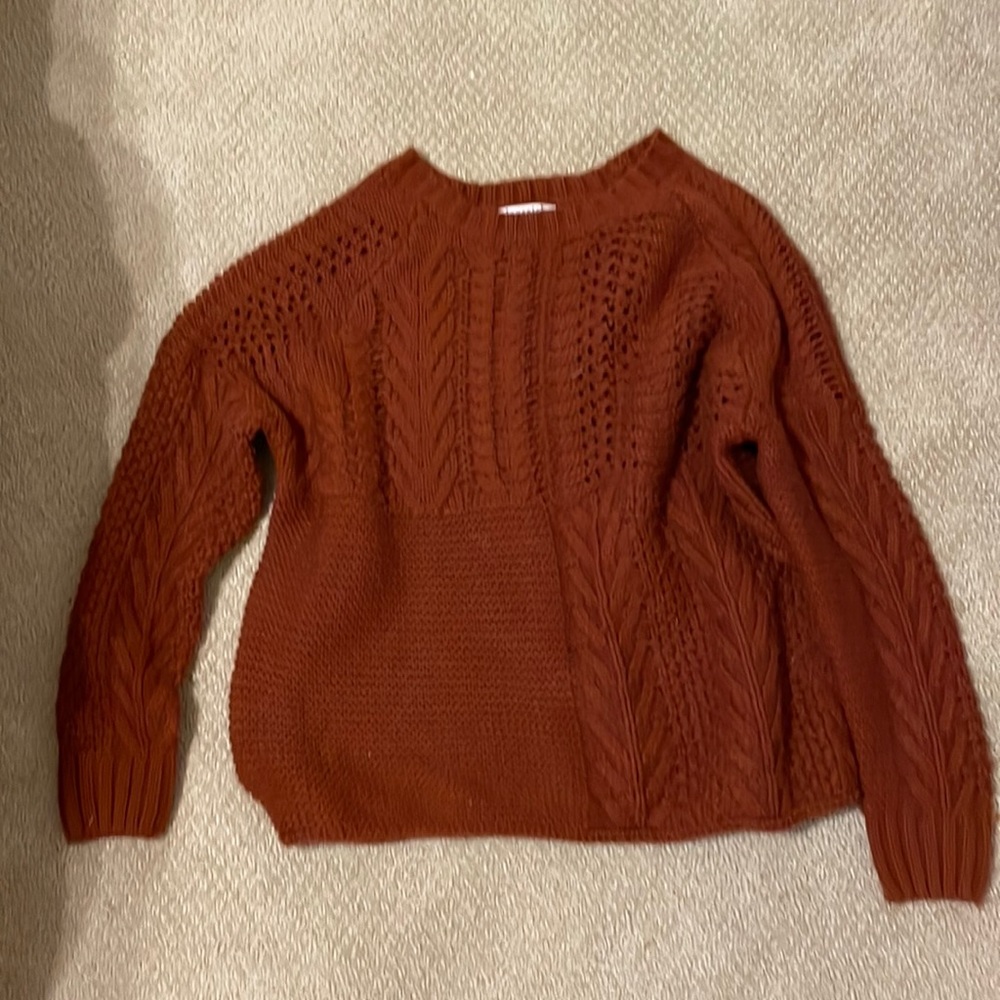 burnt orange sweater